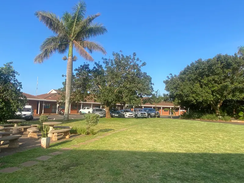 Courtyard lawn and on-site parking at Rey Park, Ballito