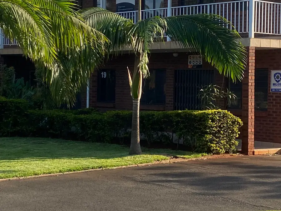 Unit 19, a ground-floor office opening onto the garden at Rey Park, Ballito