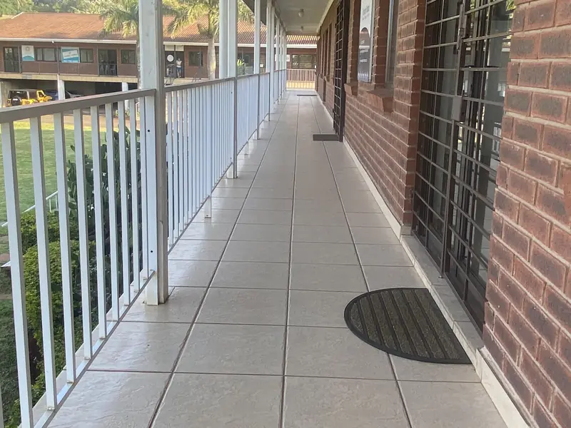 Covered first-floor walkway at Rey Park, Ballito